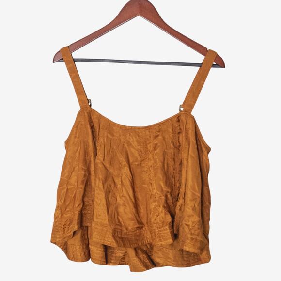 NEW Anthropologie Women’s Top Indie Boho Western Revival Orange Size Large - Picture 2 of 11